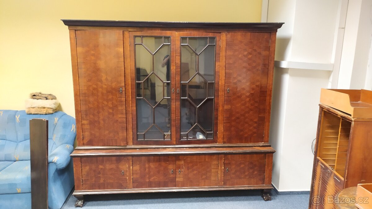 Starožitný psací stůl + knihovna - 2