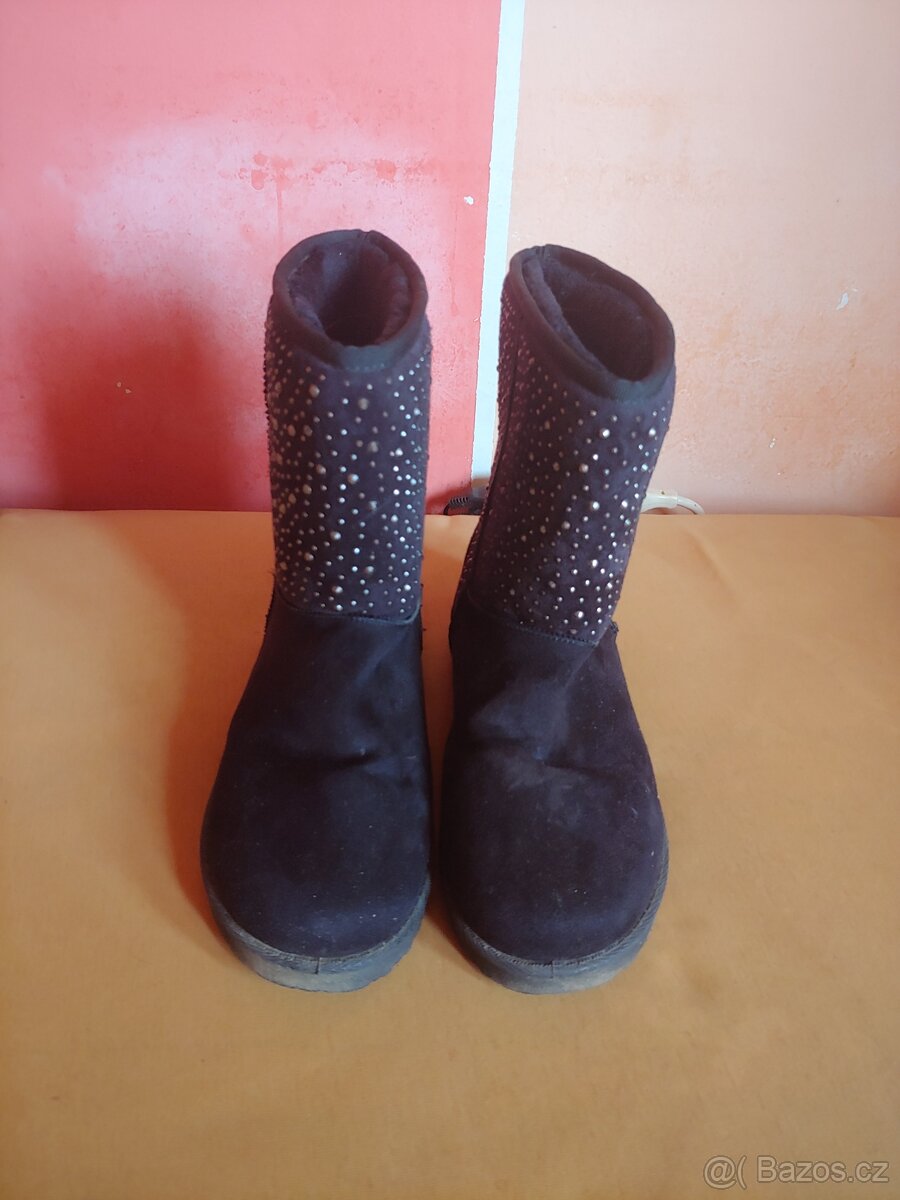 Zimni damske zateplene semisove boty - 2