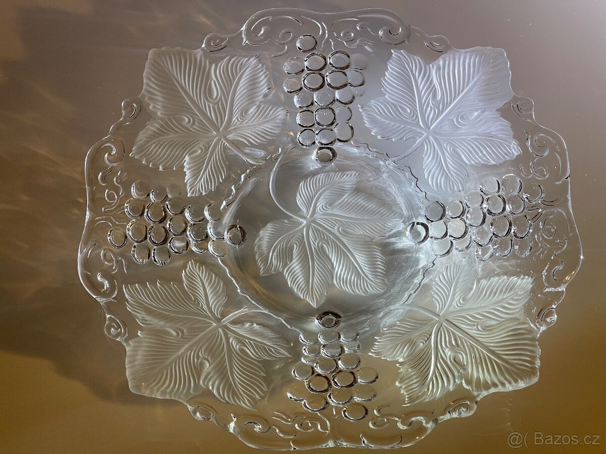 Sada servírovací talířků dezertní, dortová, sklo - 2