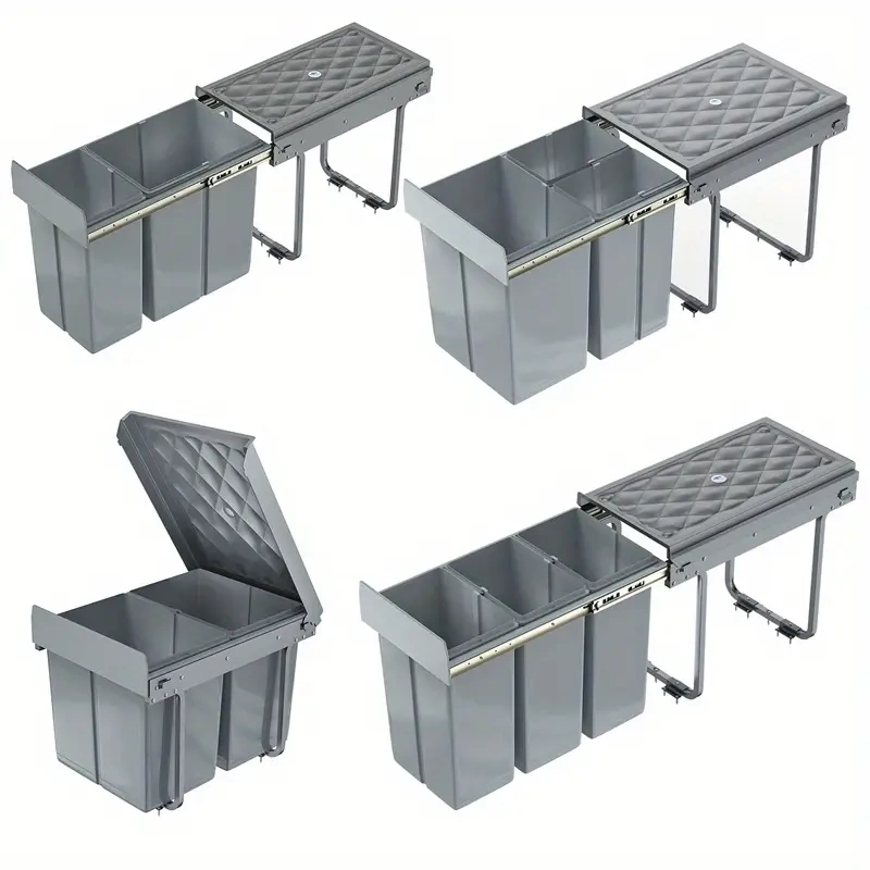 NOVÝ 3 dílný odpadkový koš do kuchyňské linky - 2