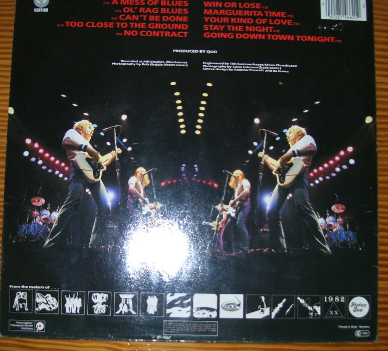 LP deska Status Quo - Back to back z r.1983/153/ - 2