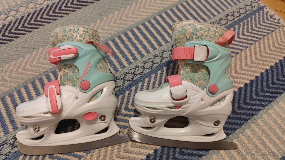 Dětské dívčí rostoucí brusle vel. 26-29, 2v1 - 2