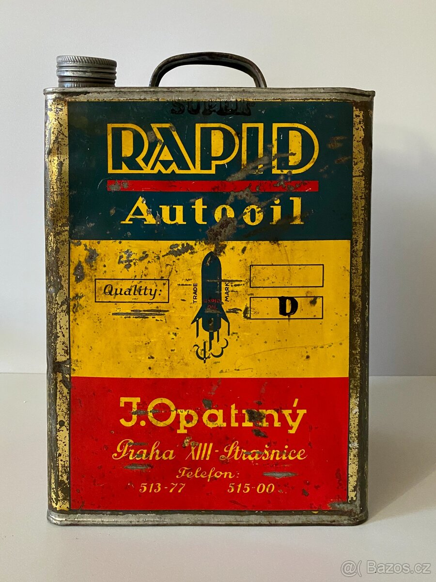 plechovka od oleje stará plechovka olej mazivo - 2