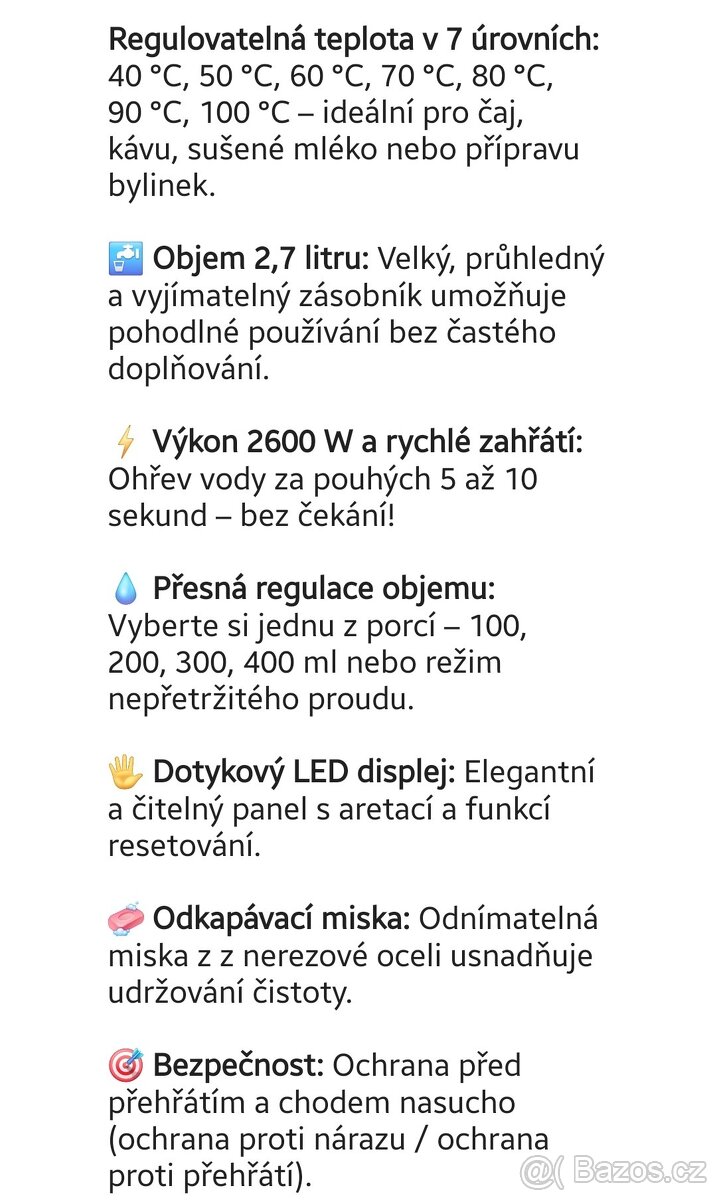 Dávkovač horké vody - 2