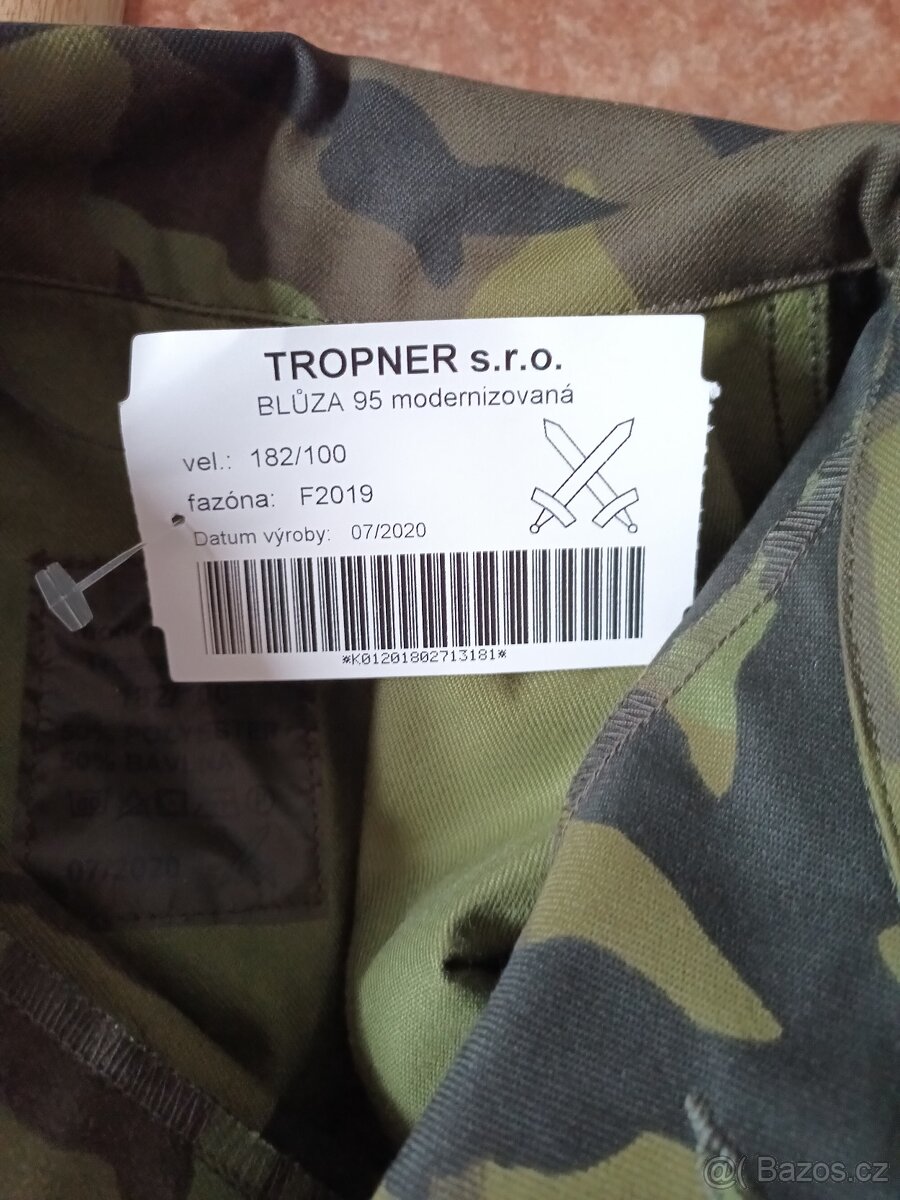 maskáče vz. 95 komplet nové 182/100 - 2