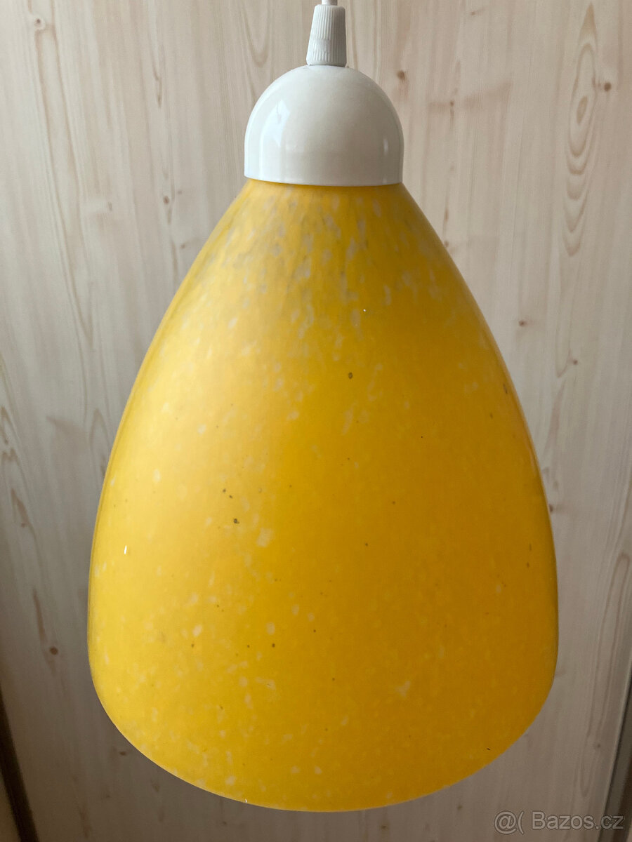 Lustr skleněný žlutý - 2