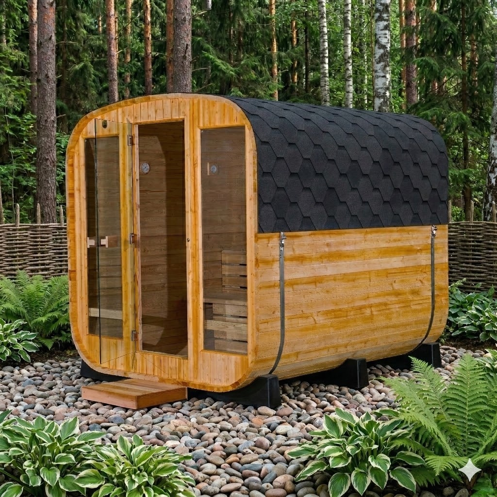 Finská sauna hranatá thermowood 210 - 2