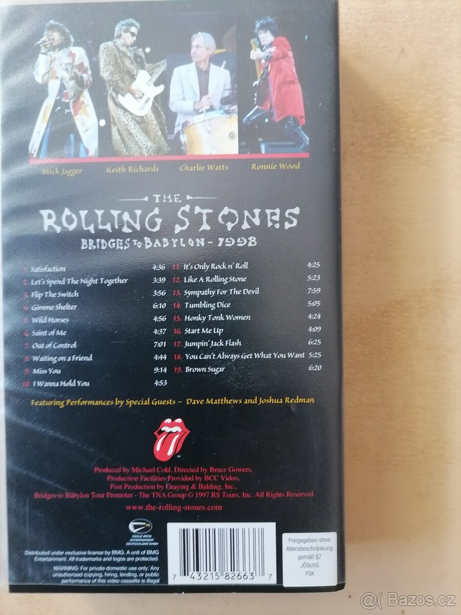 VHS Rolling Stones - Bridges To Babylon Tour - 2