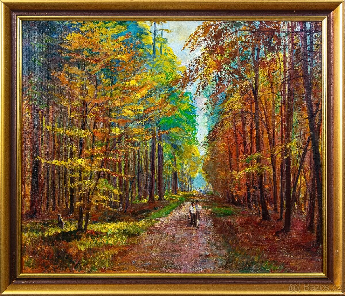 Procházka lesem, J.Gorlechacher, 1010 × 870 mm - 2