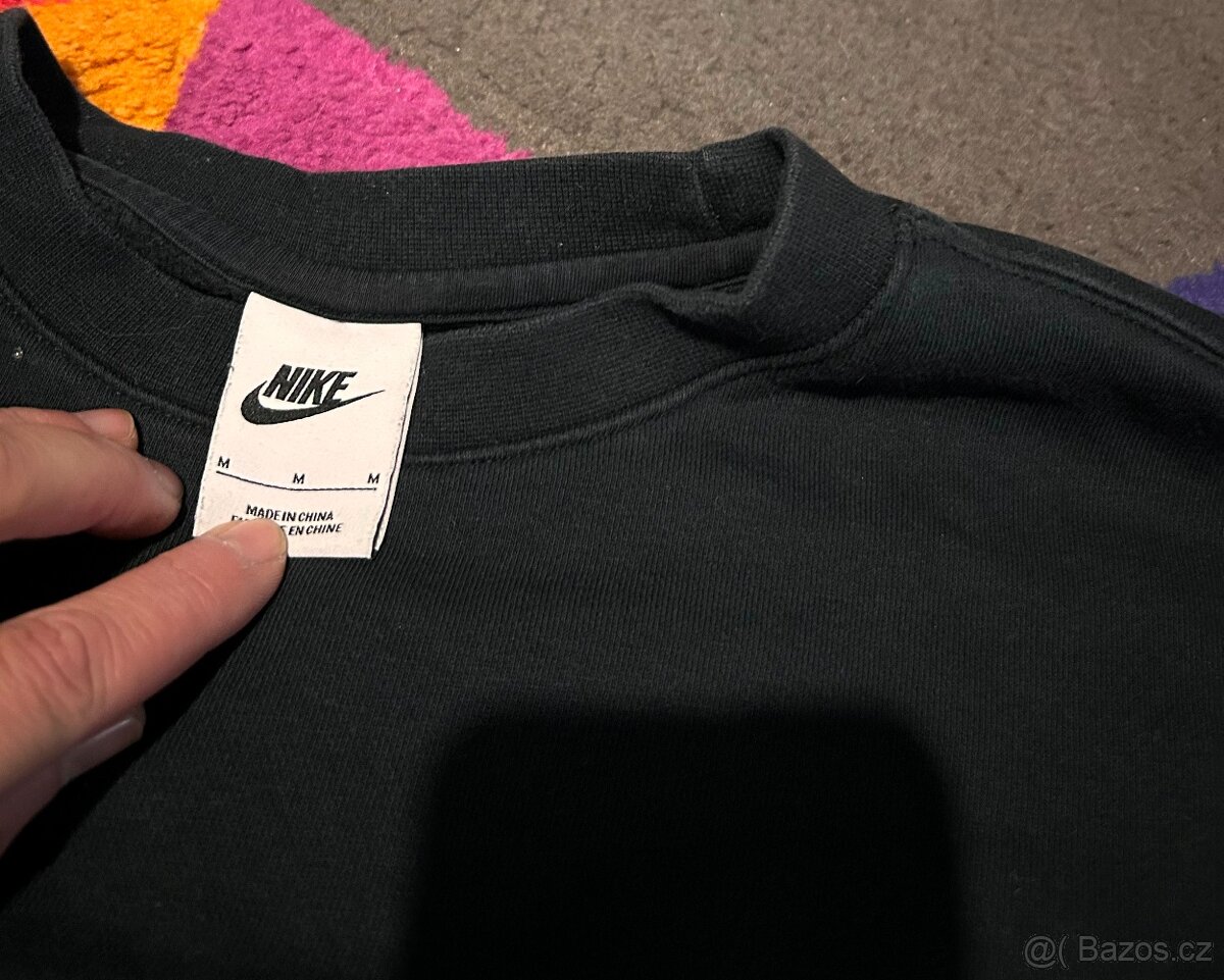 NIKE PÁNSKÁ BLACK BAVLNĚNÁ MIKINA M(IDEÁLNĚ L) - 2