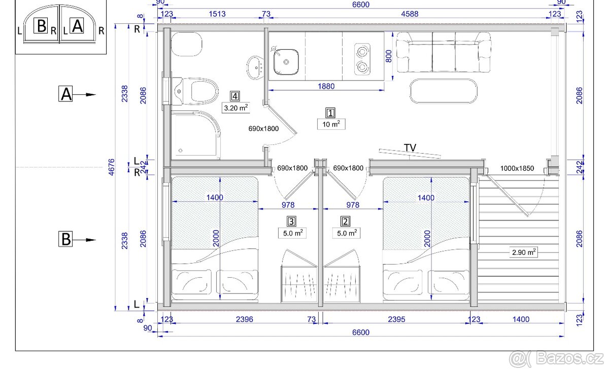 Tiny house Marivox, kemping chatka, ubytování, - 2