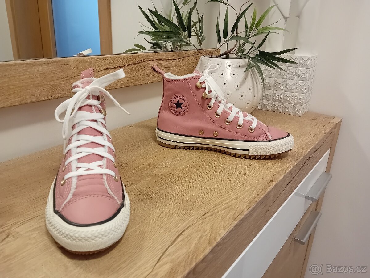 Converse dámské kotkíkové tenisky vel. 36,5 kožené zateplené - 2