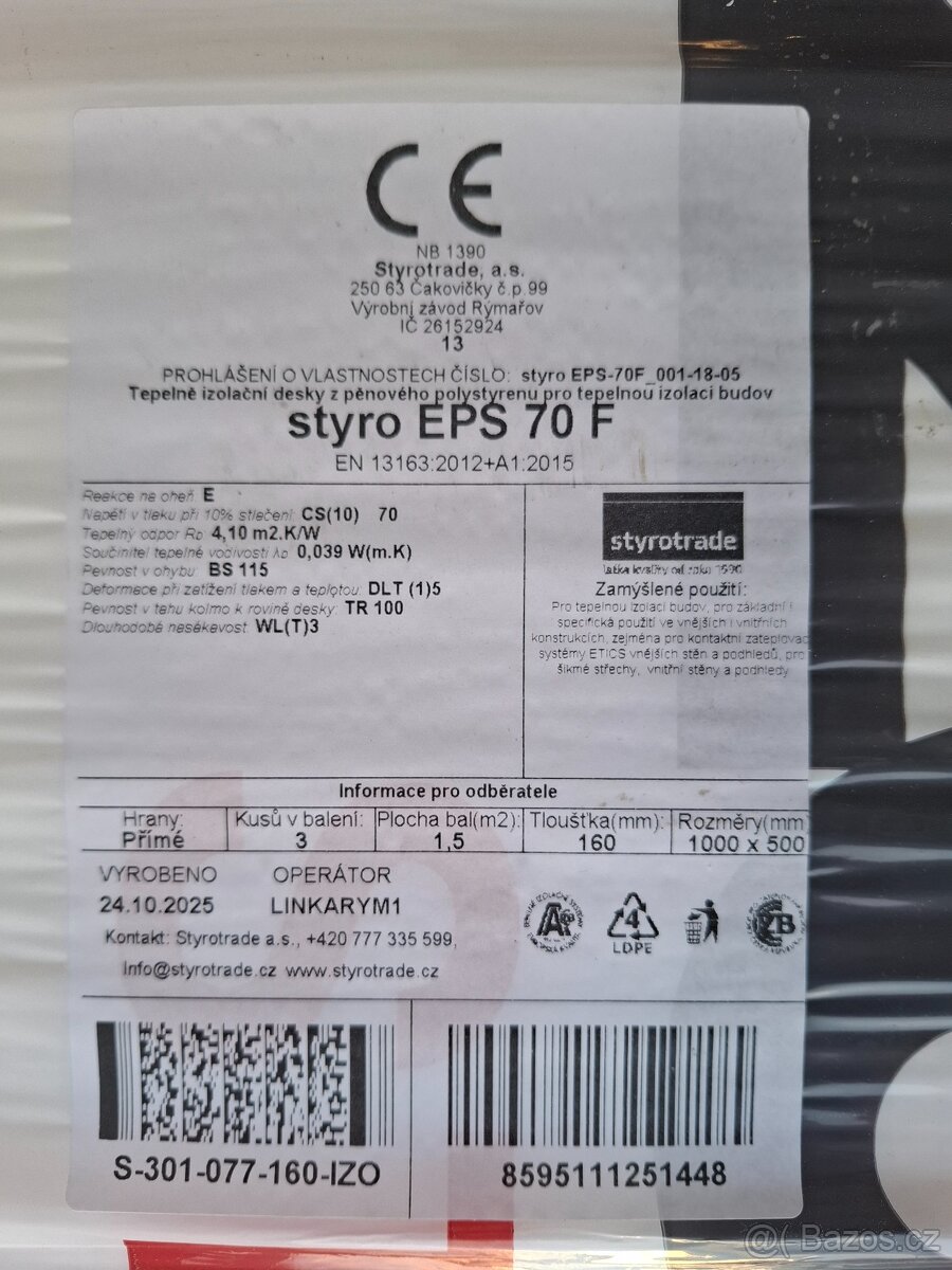 Fasádní polystyren 100mm EPS70 - 2