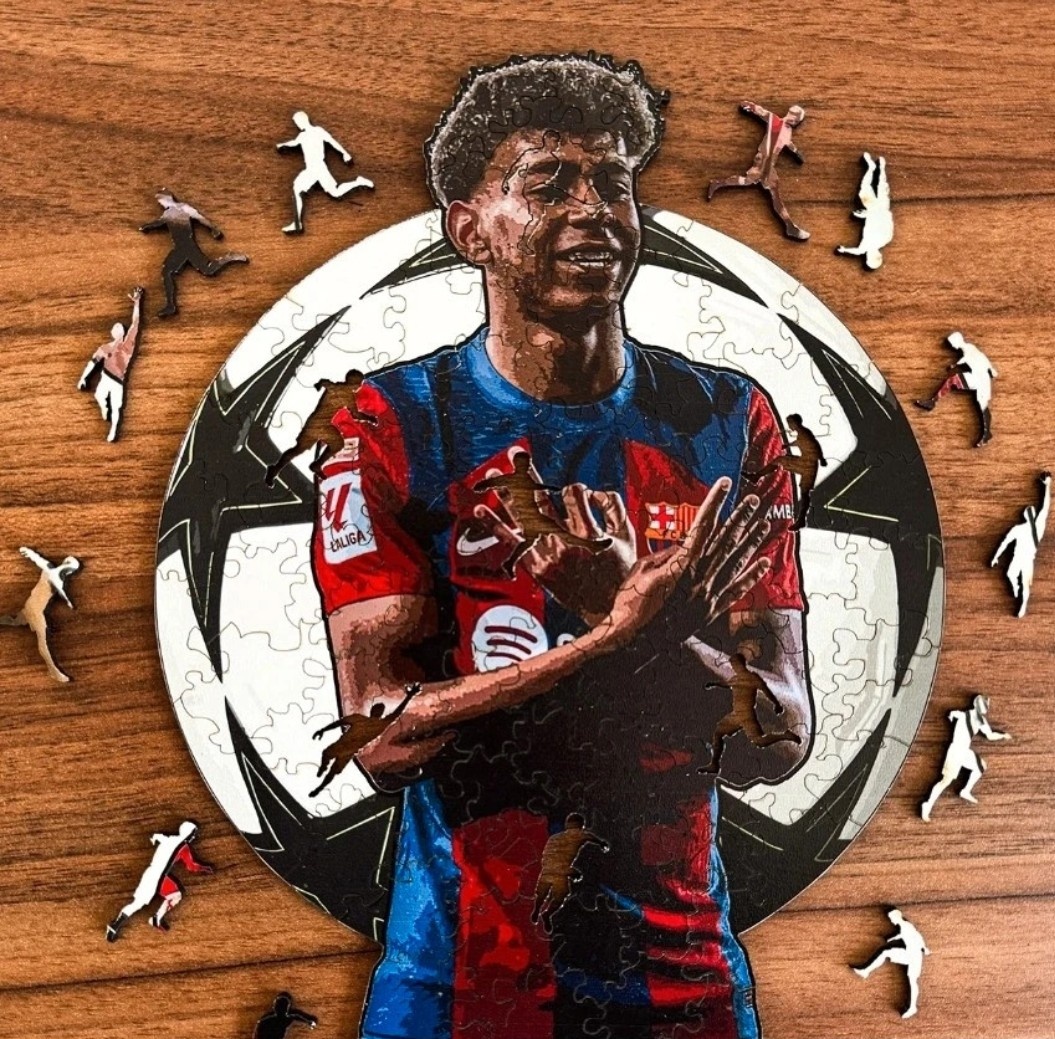 Dřevěné puzzle Lamine Yamal - 2