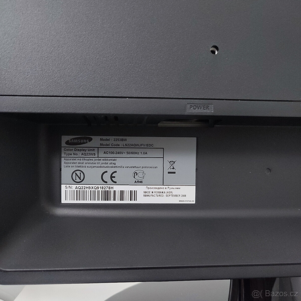 Samsung SyncMaster 2253BW 22" - 2