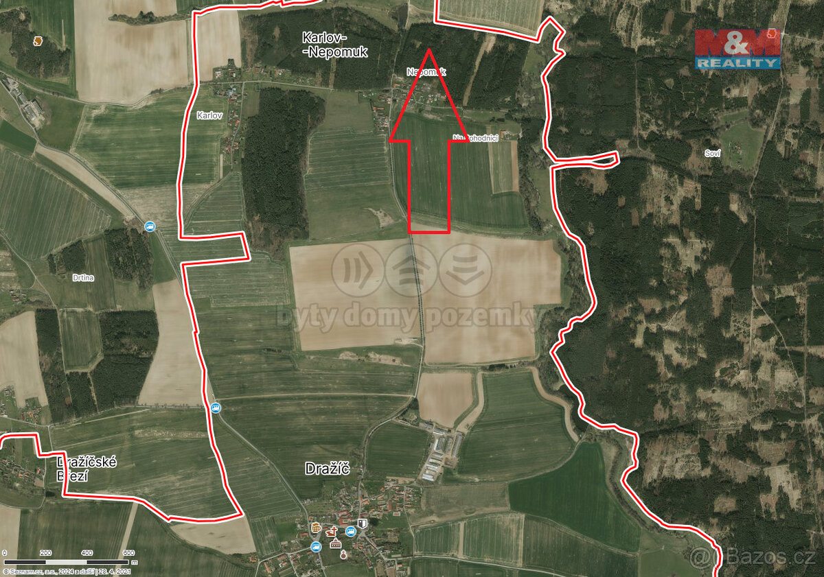 Prodej lesa, 5161 m², Dražíč - 2