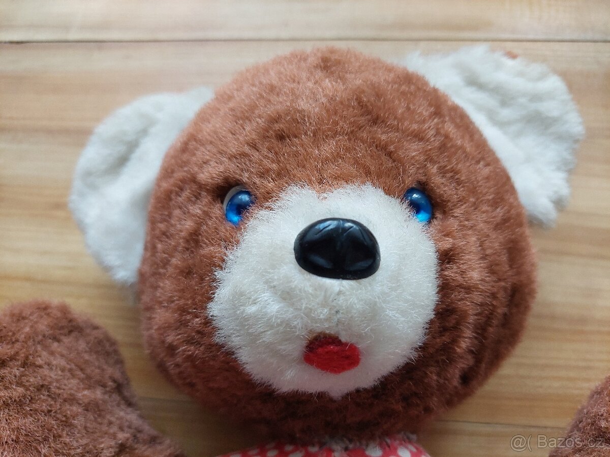 Retro starý plyšák - medvěd medvídek hračka Méda Béďa SLEVA - 2