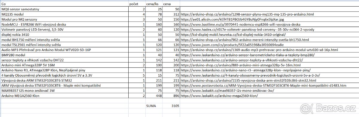Arduino moduly - 2