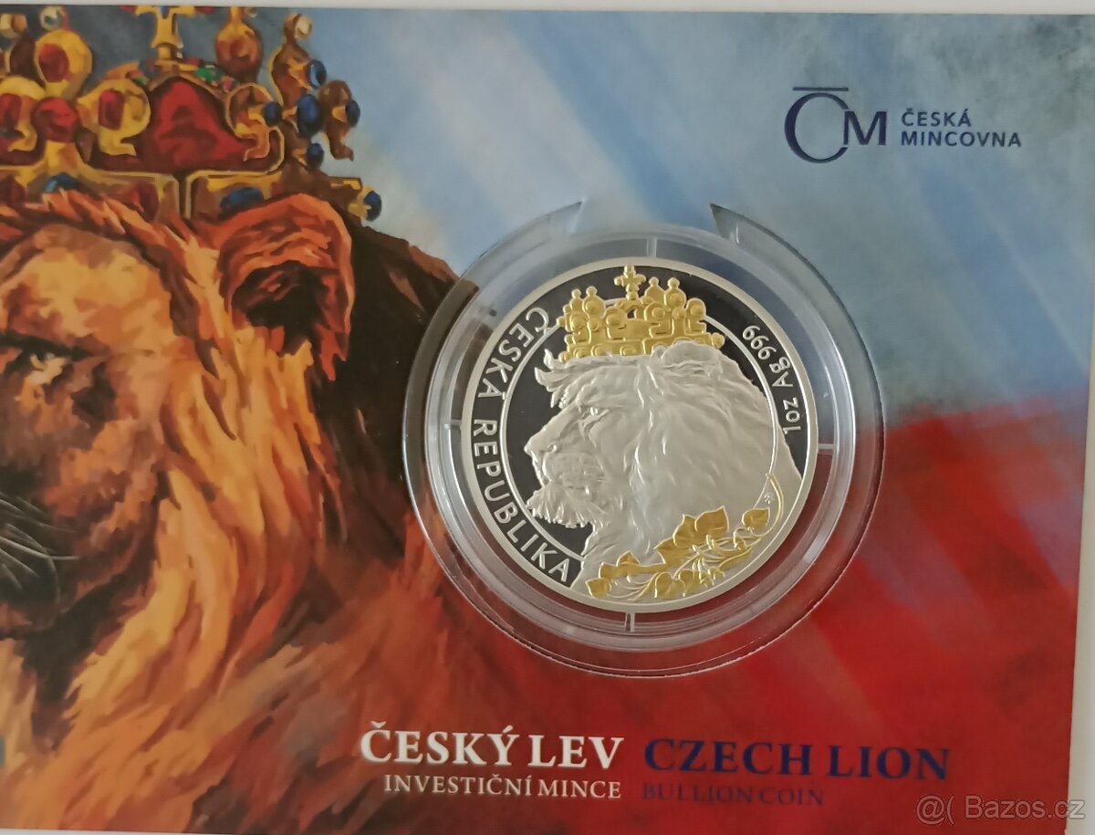Český lev 2021 selektivní pozlacení, číslován - 2