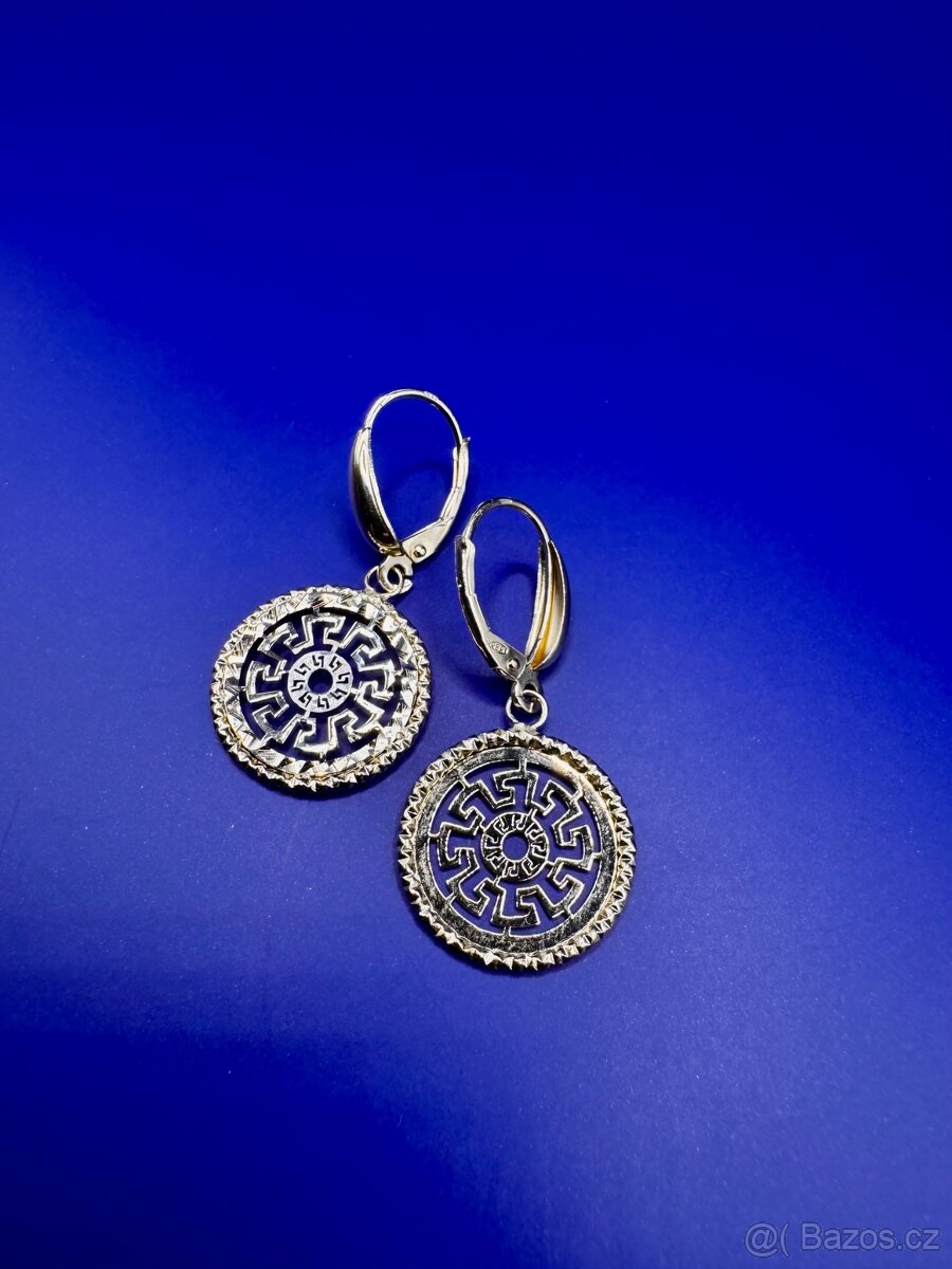 zlaté náušnice 14 karátů(585/1000) - nové - 2