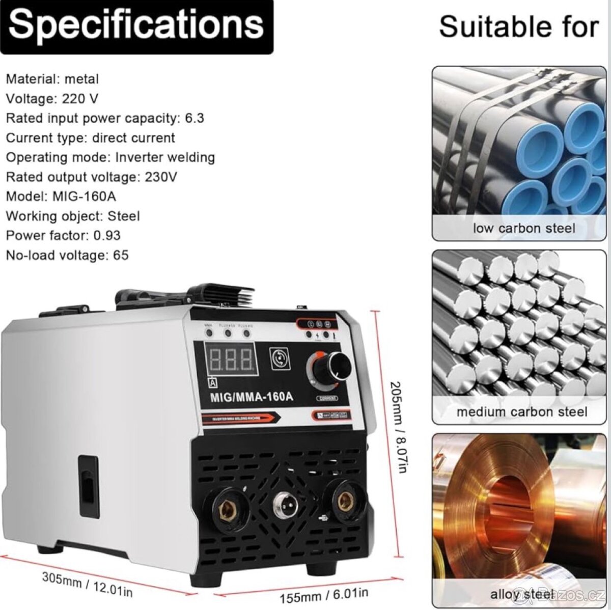 Svářečky Mingzhe 2v1 MIG MMA - 2