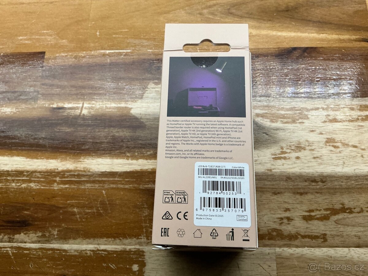 Chytrá RGB LED žárovka Aqara T2 (E27) – Matter & Thread - 2