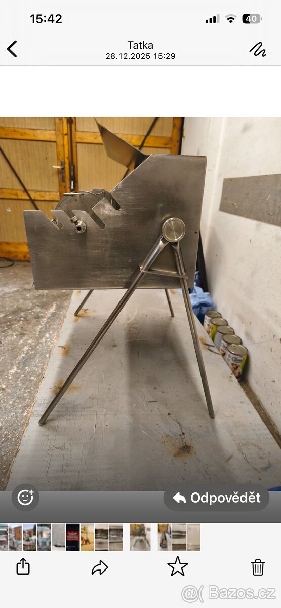 Nerezový skládací gril. - 2