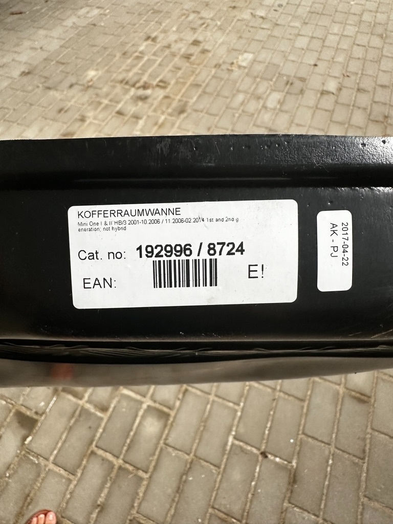 Mini cooper R56 gumová vana kufru - 2