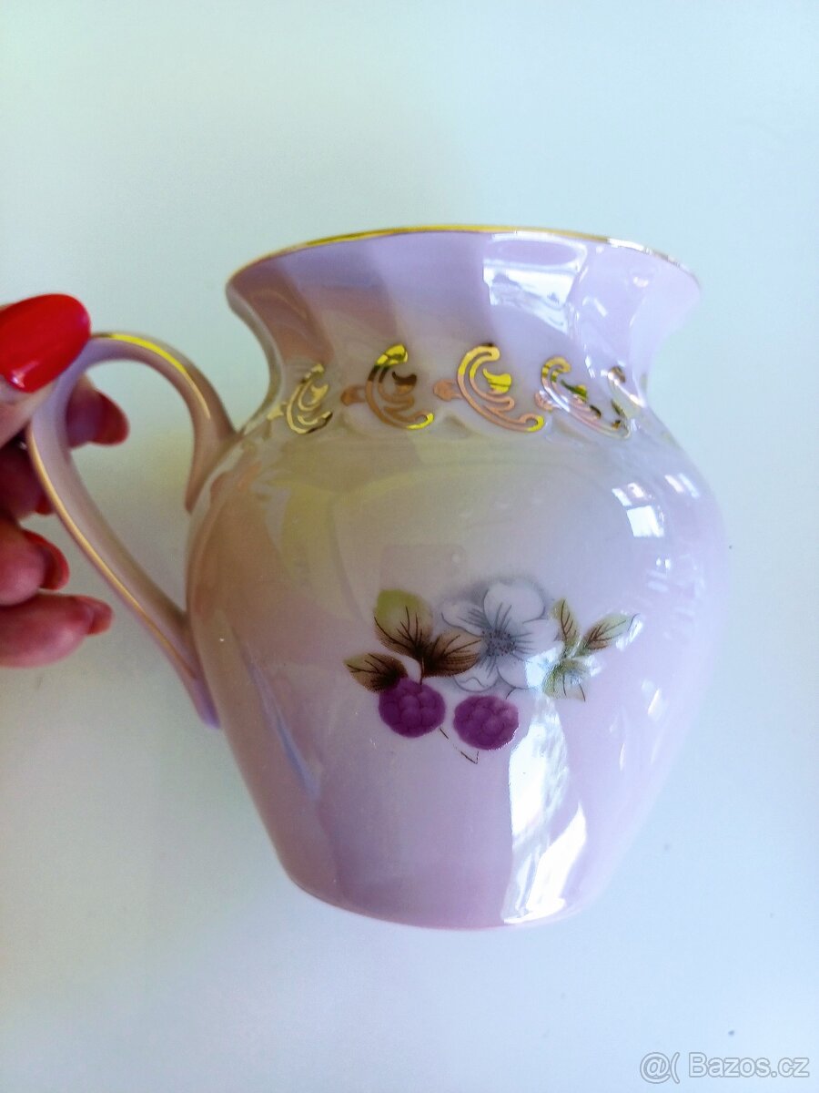 Starožitný růžový porcelán - 2