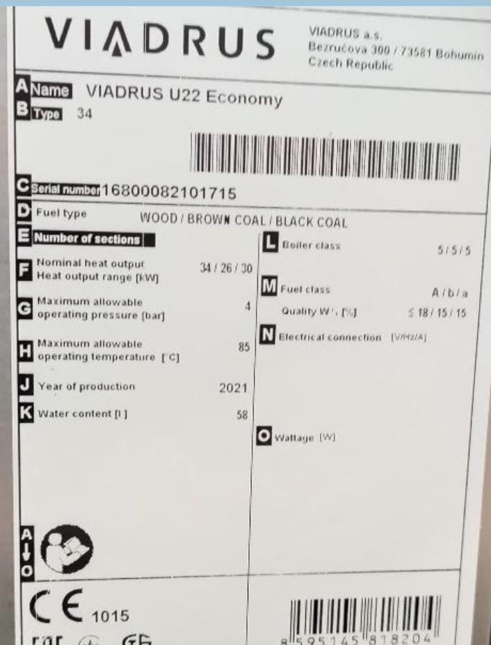 Kotel Viadrus U22 economy - 2
