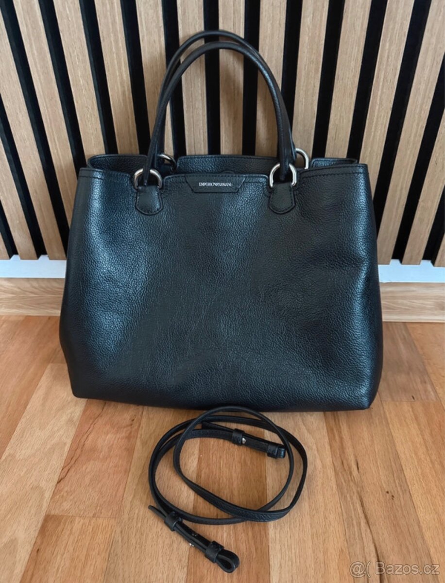 Kožená kabelka Emporio Armani - 2