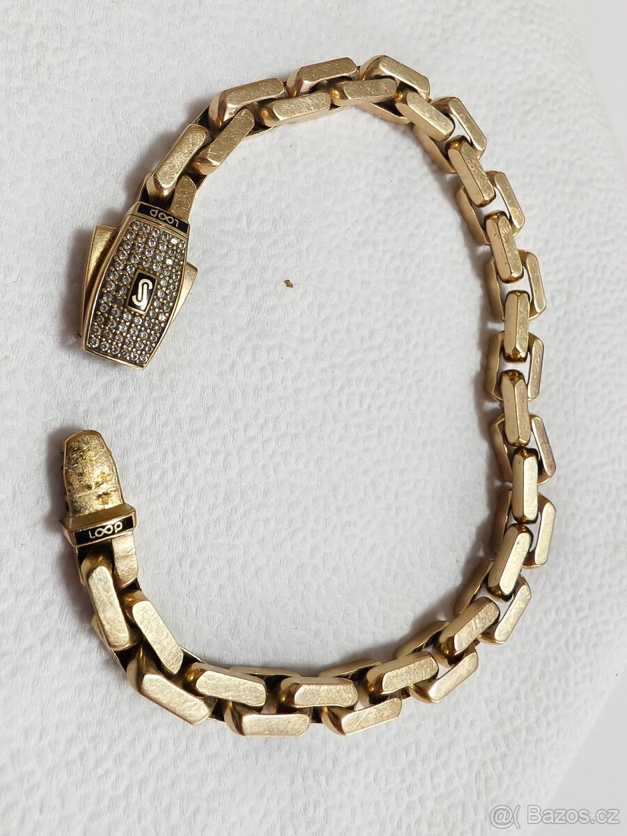 Zlatý náramek pilka - zakázková výroba - 2