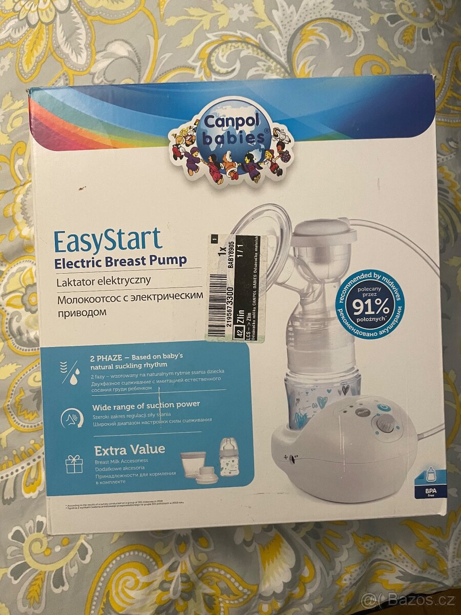 Elektrická odsávačka a skleněná láhev Dr Brown - 2