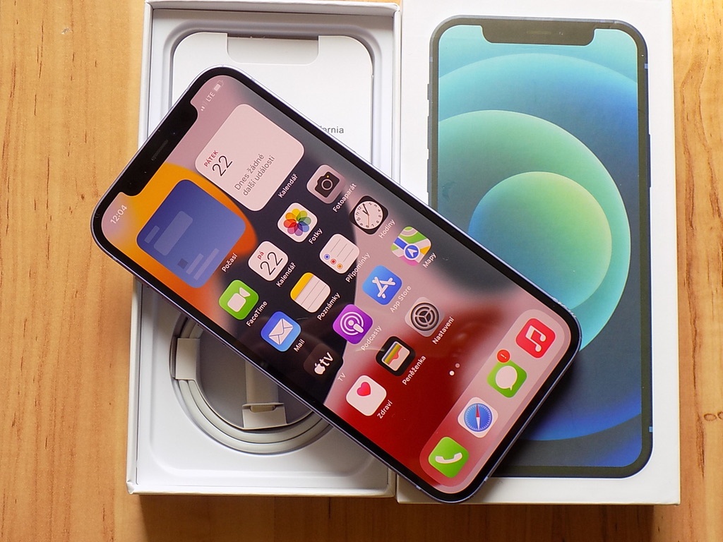 APPLE iPhone 12 128GB Purple - ZÁRUKA - TOP STAV - 100%BAT. - 2