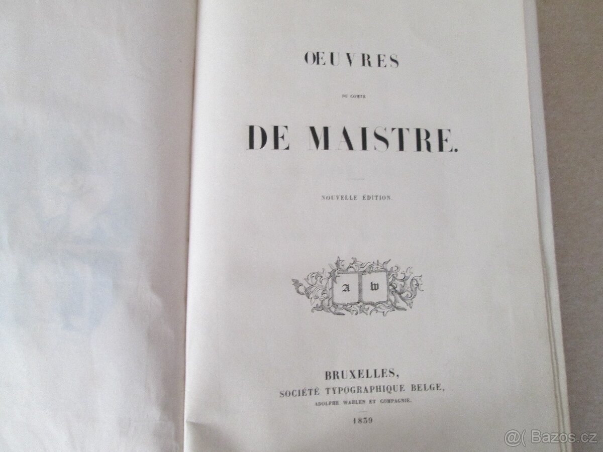 De Maistre 1839 - 2