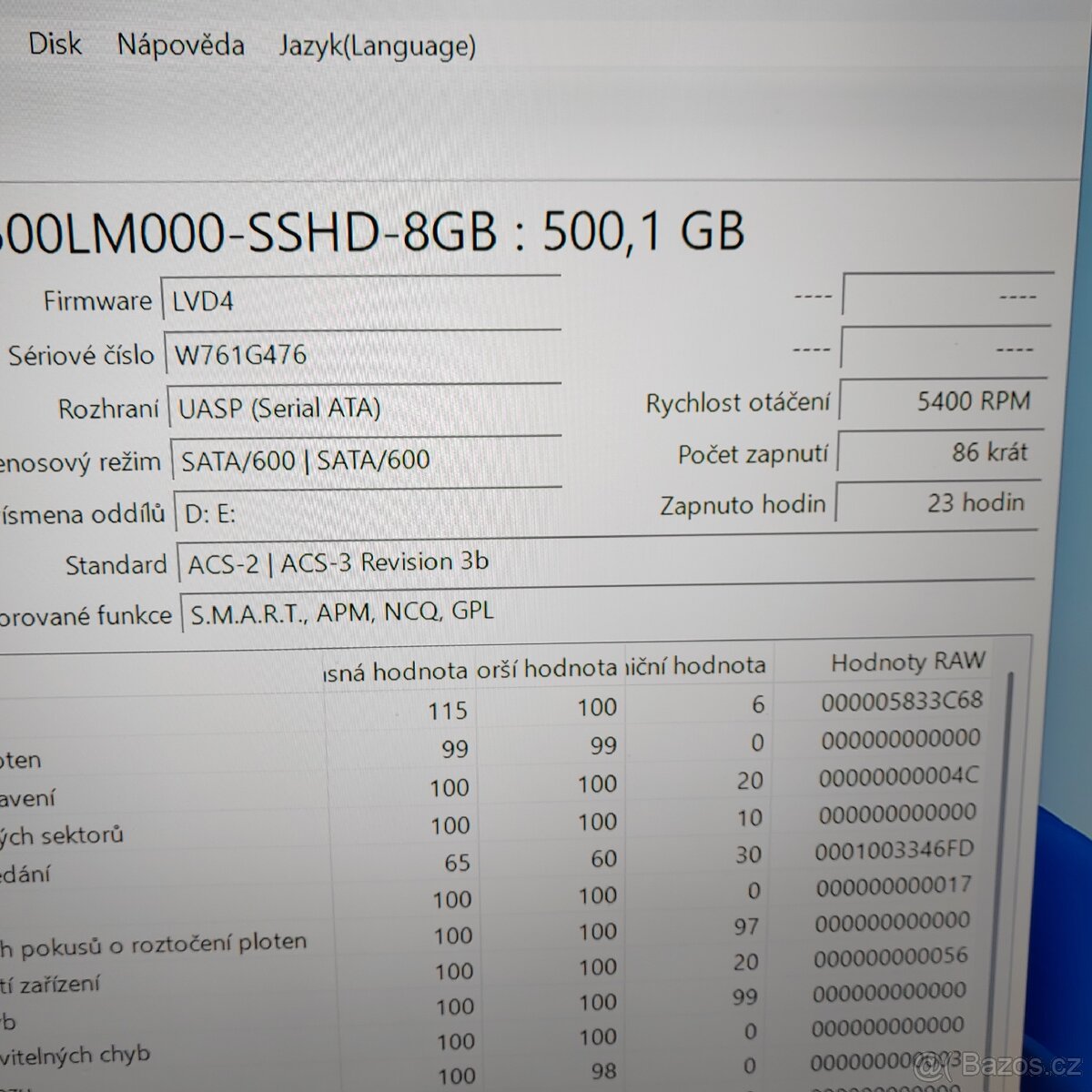 Prodám HDD Seagate sshd - 2