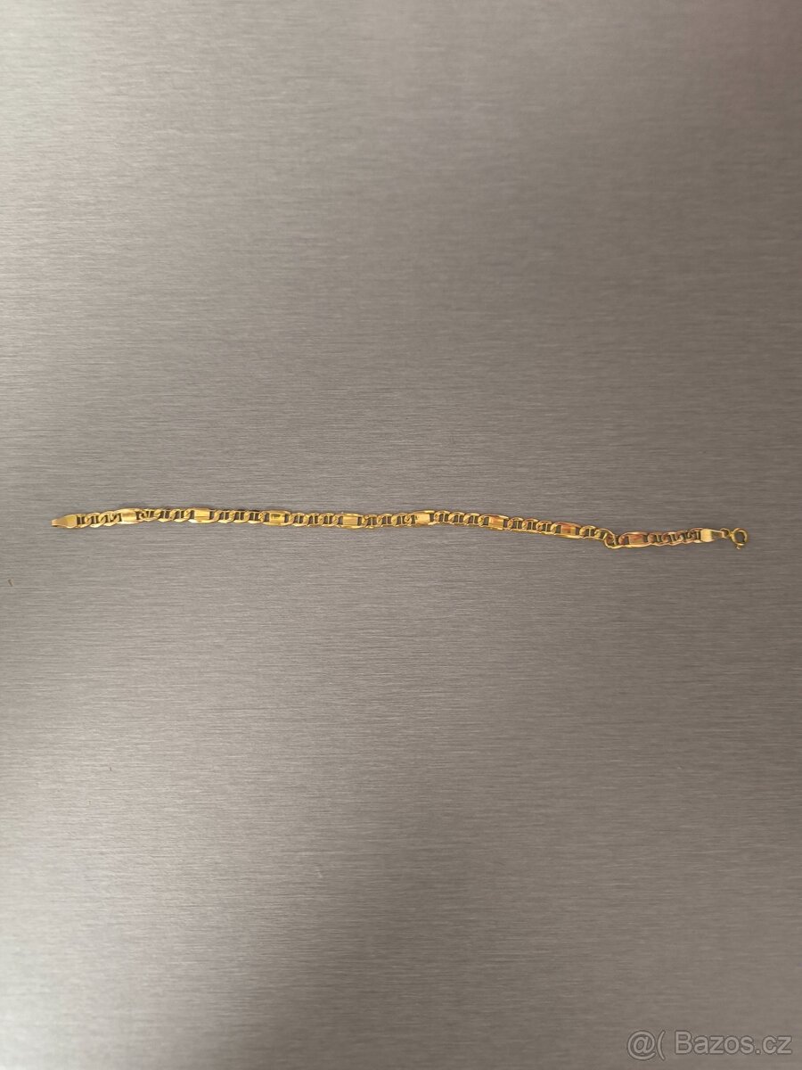 Nový. Zlato 14k náramek 20 cm - 2