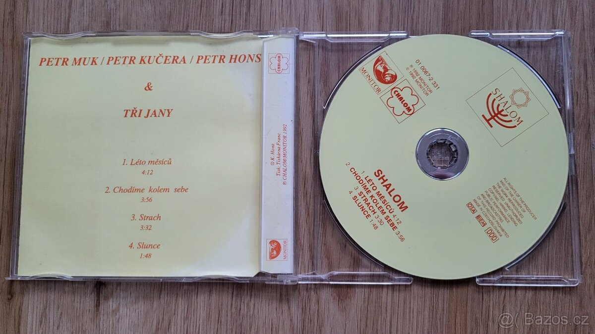 Prodám CD Shalom Léto Měsíců : Raritní singl z 1992 - 2