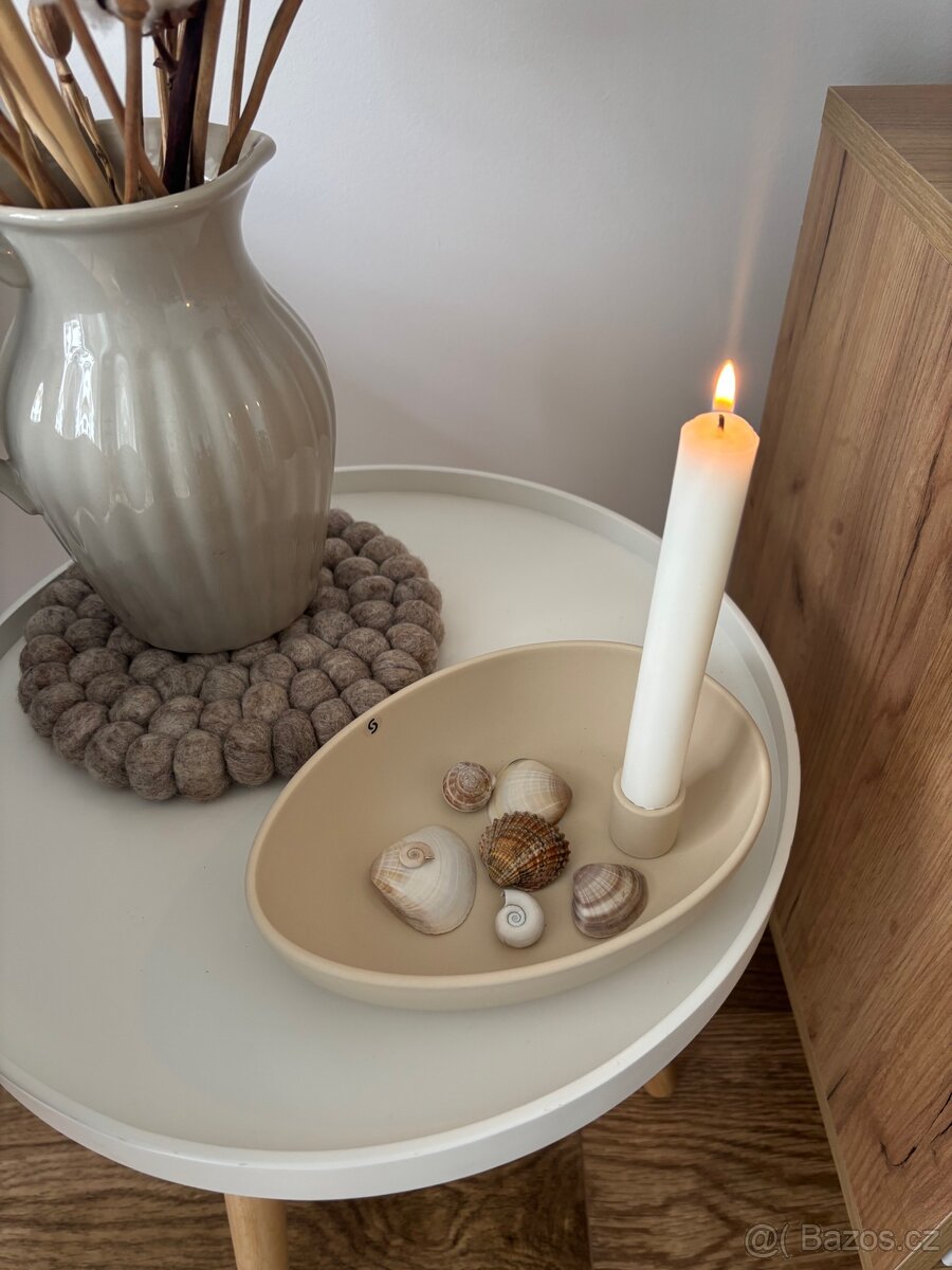 Keramický svícen Lidatorp Beige - 2