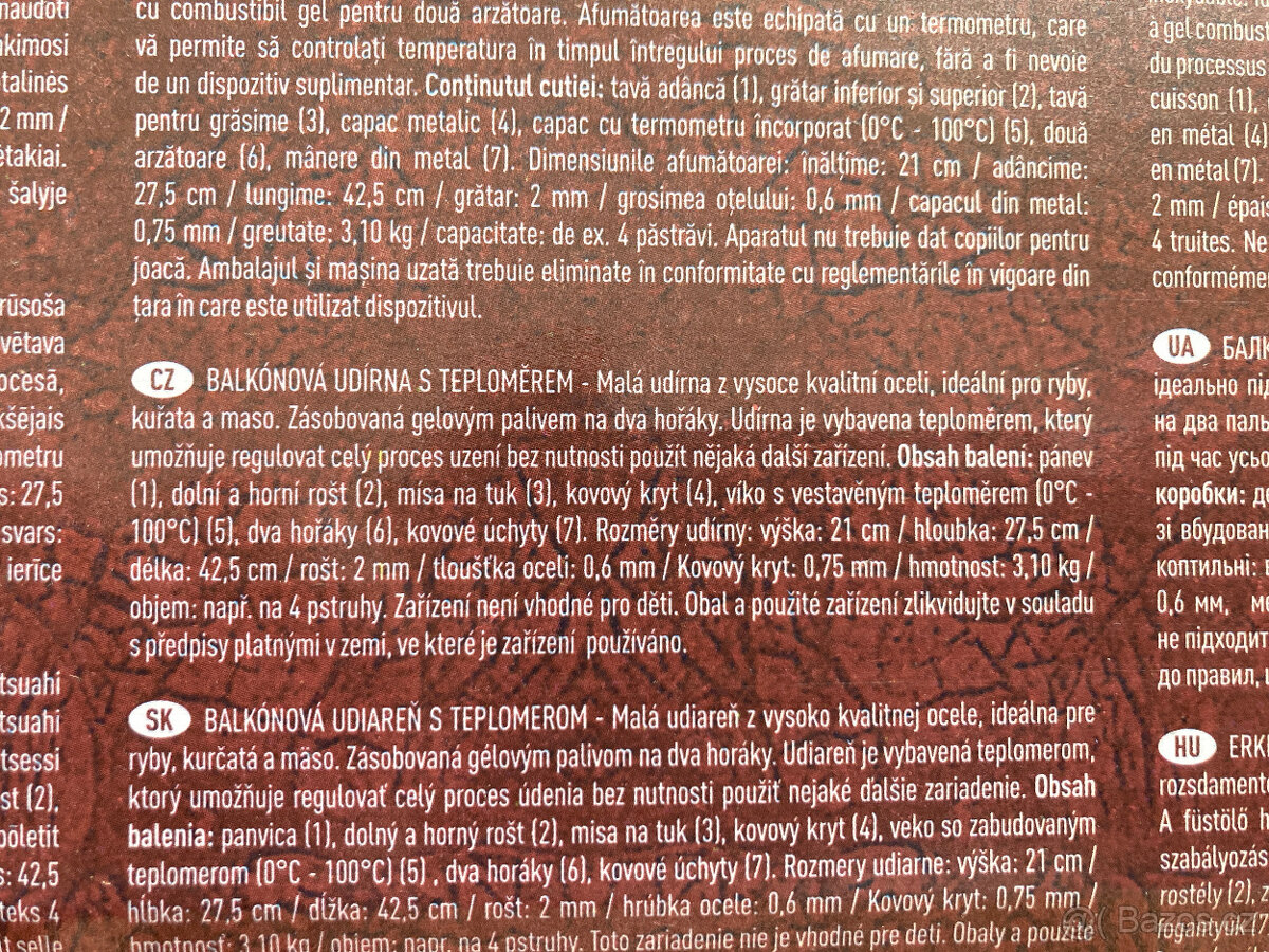 Balkónová udírna s teploměrem Browin - 2