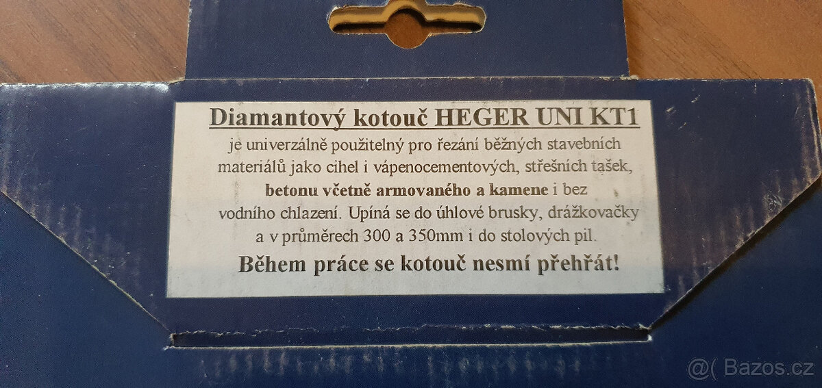 DIAMANTOVÝ KOTOUČ - HEGER UNI KT1 180 - 2