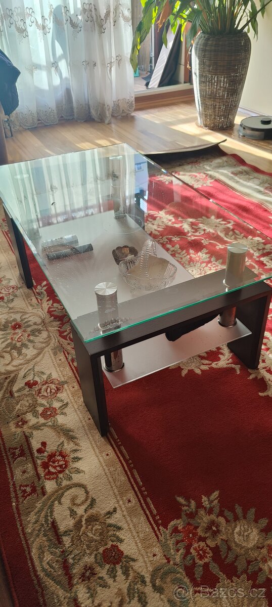 Konferenční stůl LISA BASIC II 100x60 cm Sklo/Wenge - 2