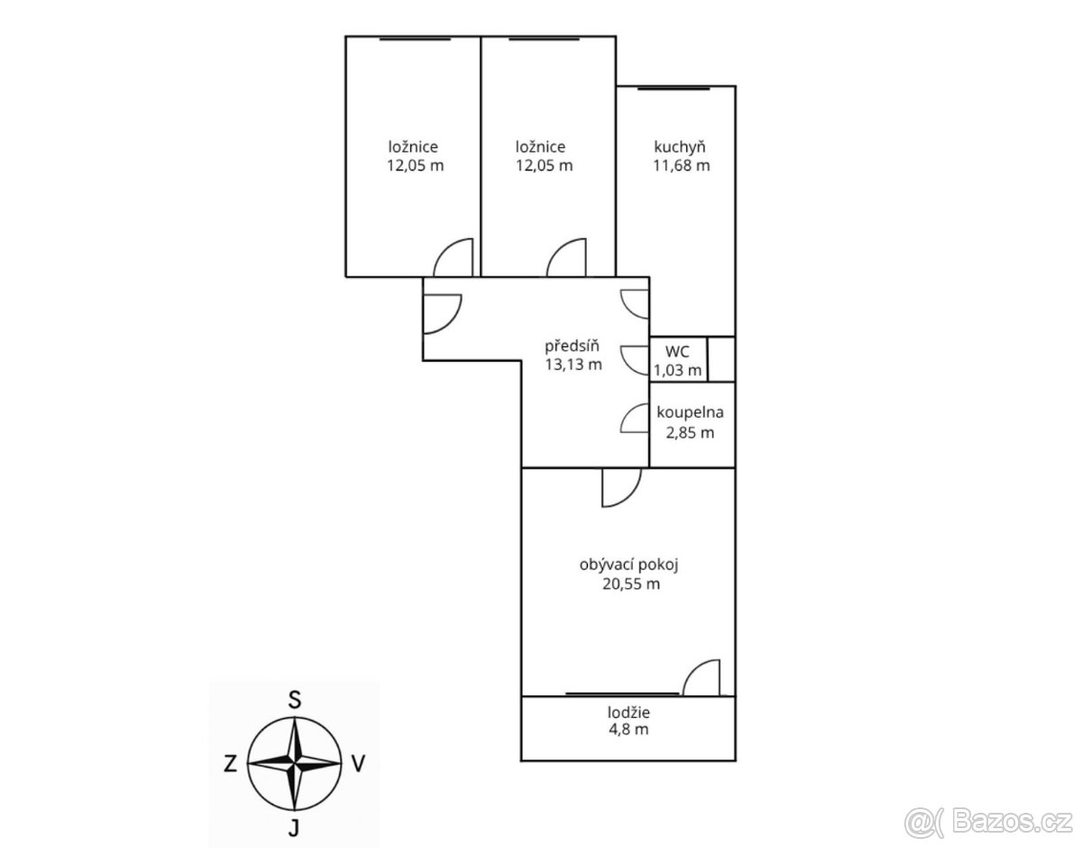 Byt 3+1/L ul. Vitošská, P4 Modřany, 80 m2 - 20