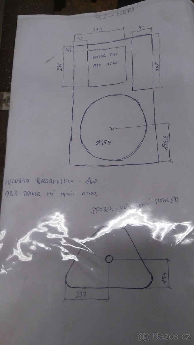 Prázdné repro skelety na 15" (PA/odposlech) - 20