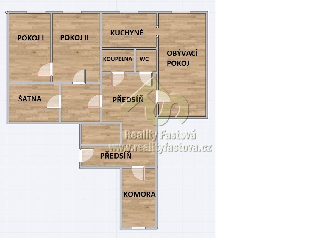 Plzeň – prodej cihlového bytu 3+kk s prostornou šatnou, komo - 20