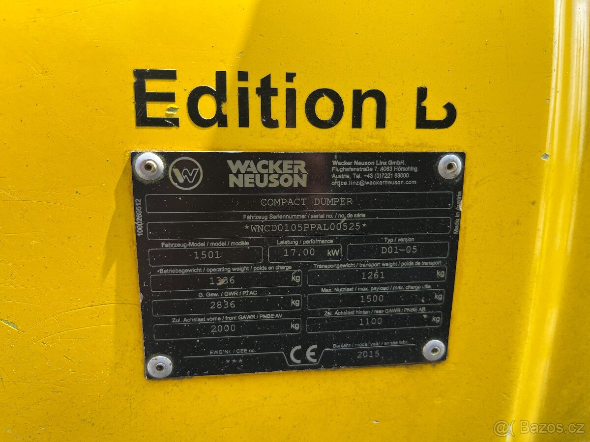 Dumper vyklápěcí Wacker Neuson 1501, Thwaites, Terex - 20