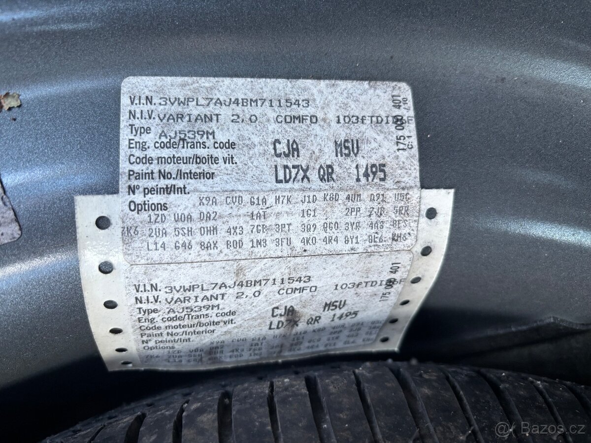 Vw Golf 6 Variant / Jetta 2.0 tdi 103 kw DSG 2011/12 - 20