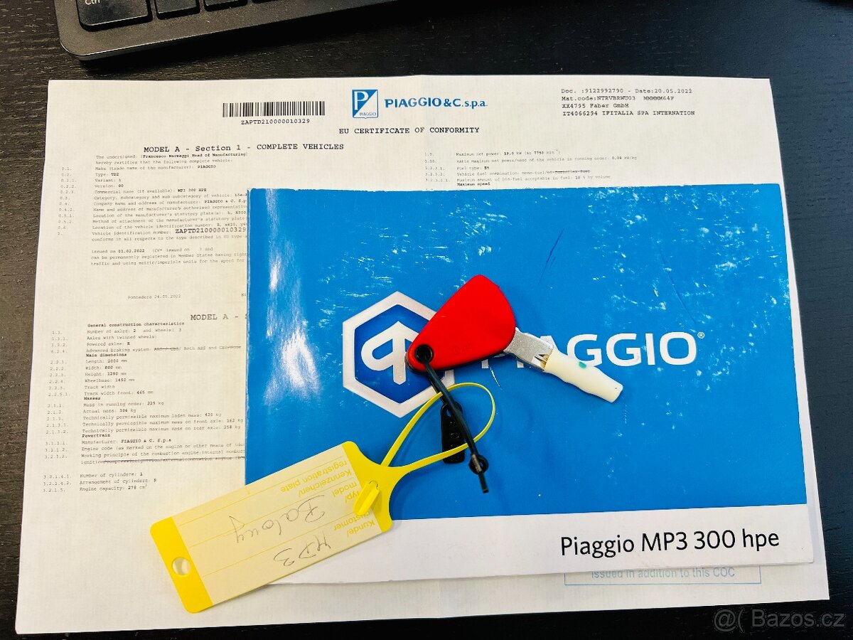 Piaggio MP3 300 HPE, možnost splátek a protiúčtu - 20