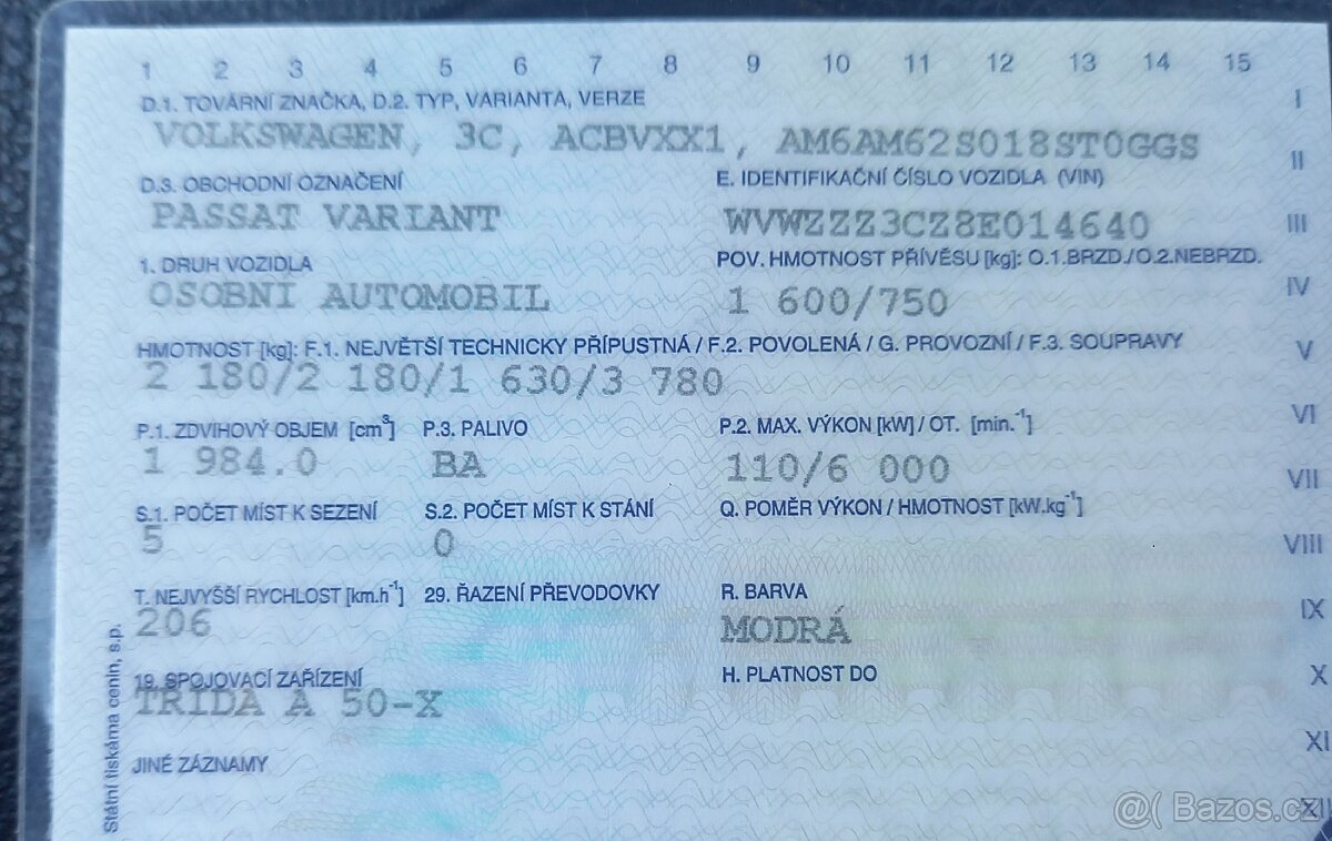 Volkswagen Passat B6 2.0Fsi 110kw 4x4 rok 2007 - 20