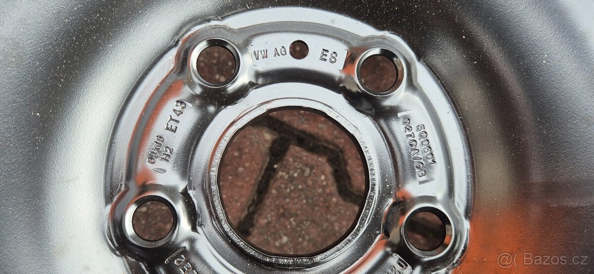 Plechové disky VW Troc 5x112 6x16 ET43 205/60r16 zimni - 20